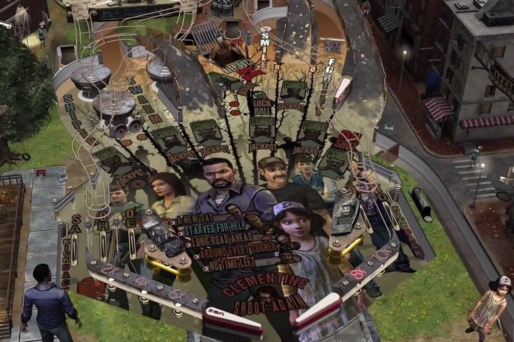 Imagem para The Walking Dead com jogo de Pinball