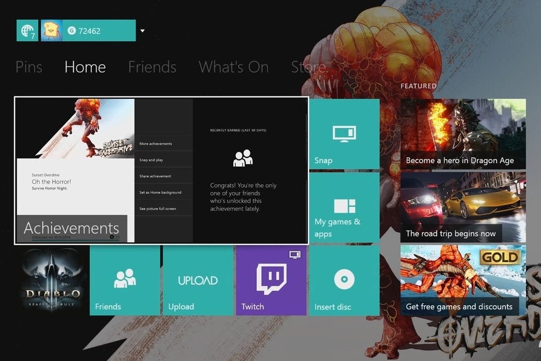 Imagen para La actualización de noviembre de Xbox One añadirá los fondos personalizables