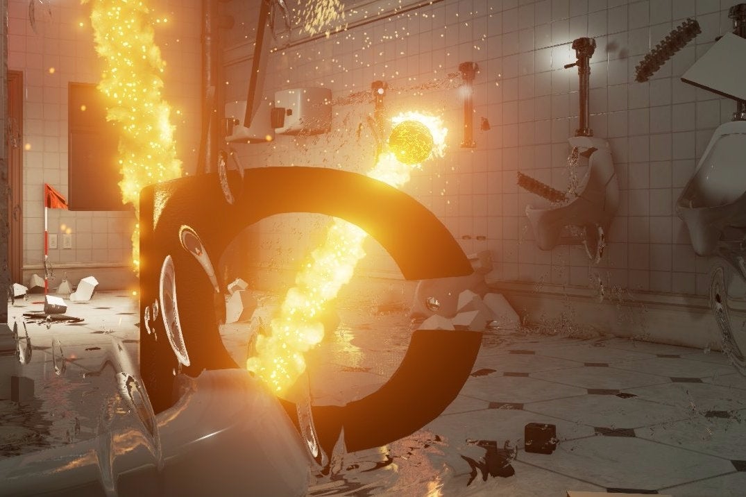 Image for Dangerous Golf trailer is Burnout's Crash mode in a kitchen