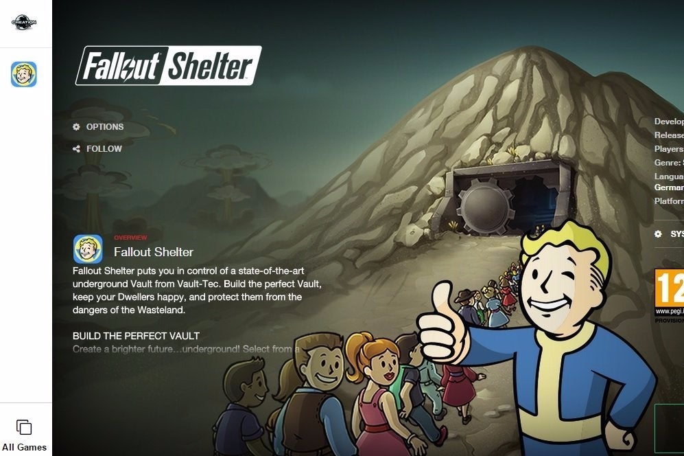 Imagen para Fallout Shelter ya disponible en PC