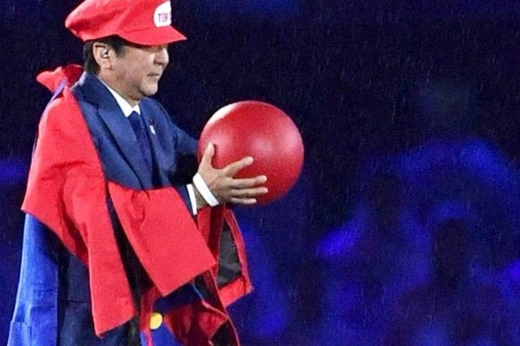 Image for Japan's Prime Minister just rocked up to the Olympics dressed as Mario