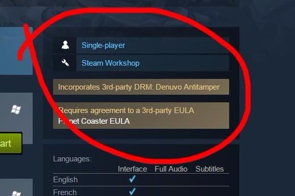 Image for Denuvo Antitamper labels spotted on Dishonored 2 and Planet Coaster Steam pages