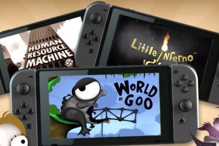Afbeeldingen van World of Goo en Little Inferno zijn Nintendo Switch launch games