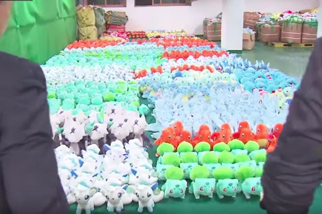 Image for Over half a million counterfeit Pokémon plushies confiscated in South Korea
