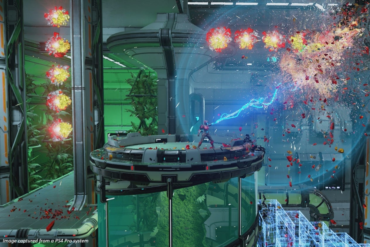 Immagine di Otto minuti di gameplay per Matterfall, il nuovo titolo di Housemarque
