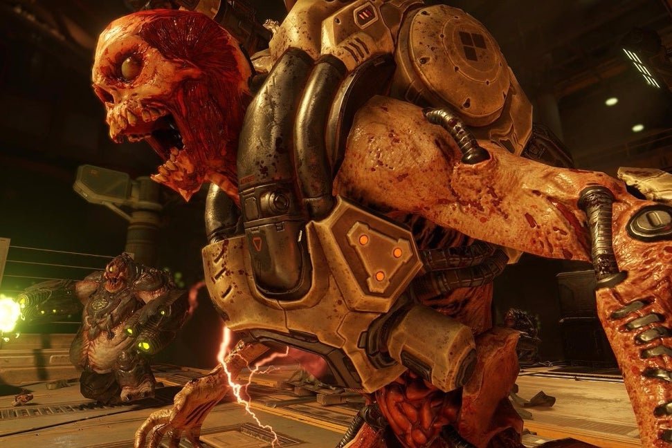 Afbeeldingen van Switch-versie Doom heeft een resolutie van 720p met 30fps