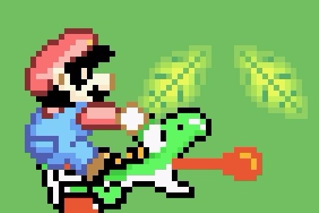 Image for Mario was punching Yoshi in the head in Super Mario World