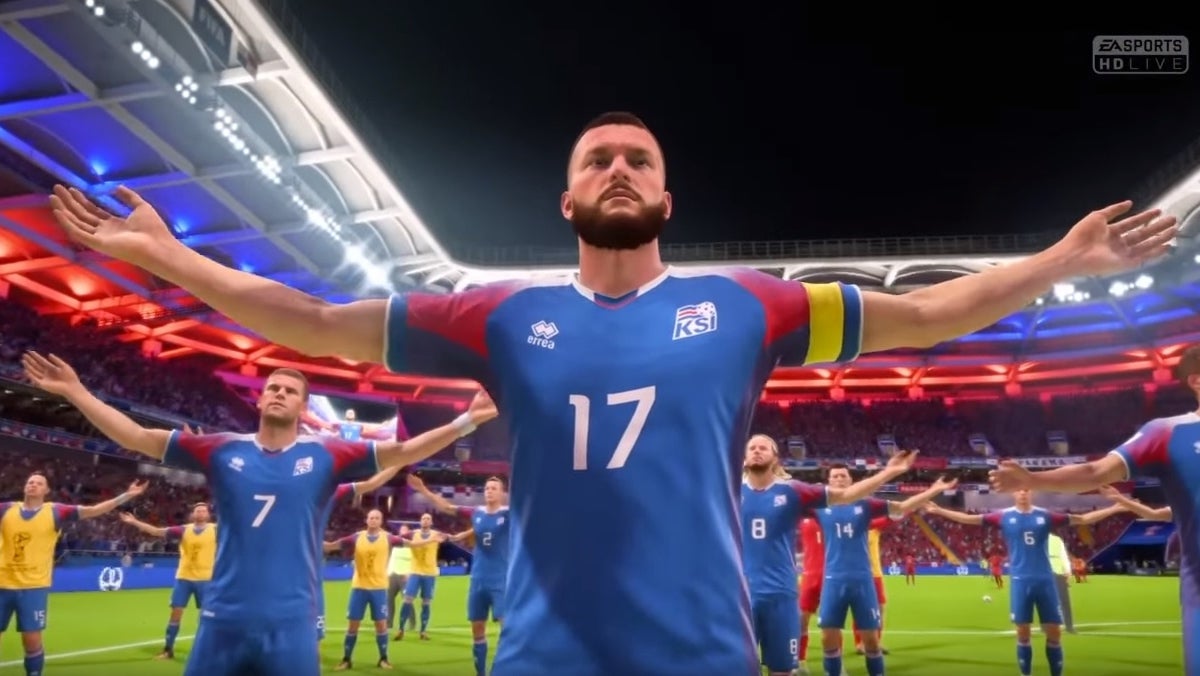 Image for EA put Iceland's awesome Viking thunderclap celebration in FIFA 18