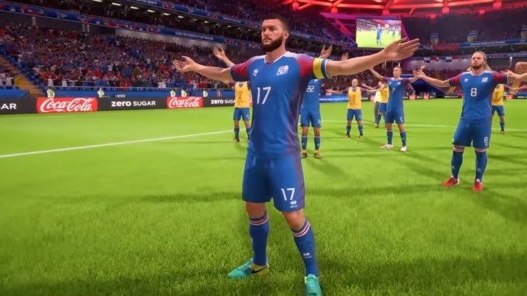 Obrazki dla FIFA 18 - wikińska celebracja reprezentacji Islandii w dodatku World Cup