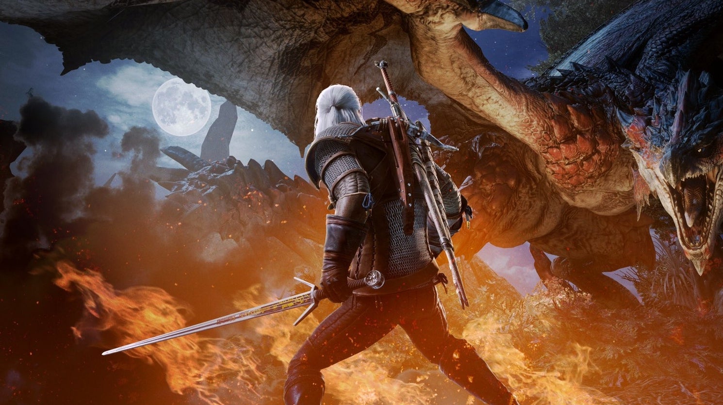 Obrazki dla Geralt z Rivii pojawi się w Monster Hunter World w lutym
