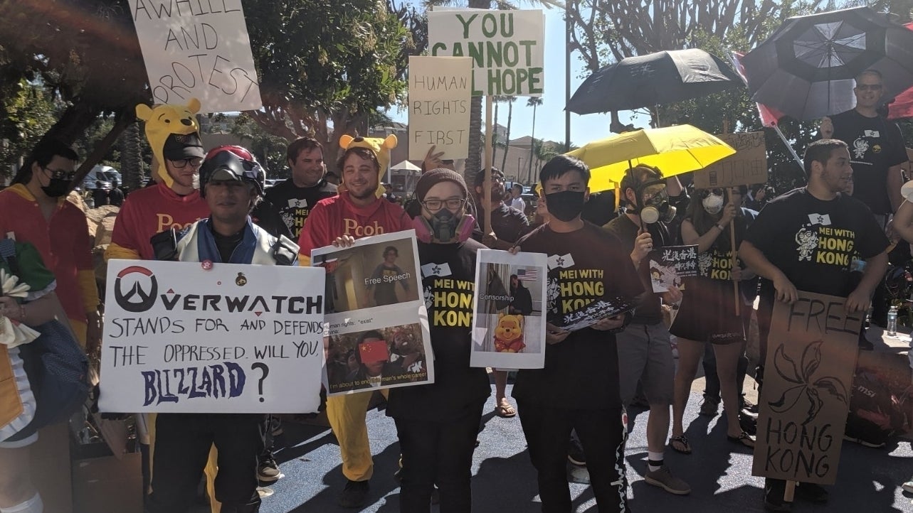 Image for Blizzard apology does not silence protestors at BlizzCon 2019