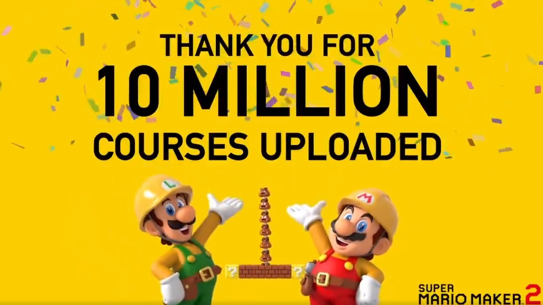 Imagen para Super Mario Maker 2 supera los 10 millones de niveles subidos por usuarios