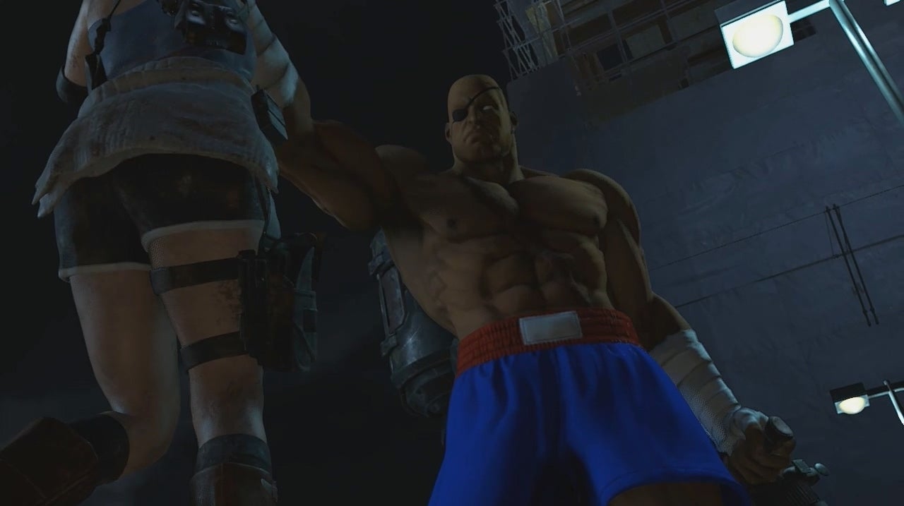 Image for Sagat mod for Resident Evil 3 remake makes Nemesis a Street Fighter