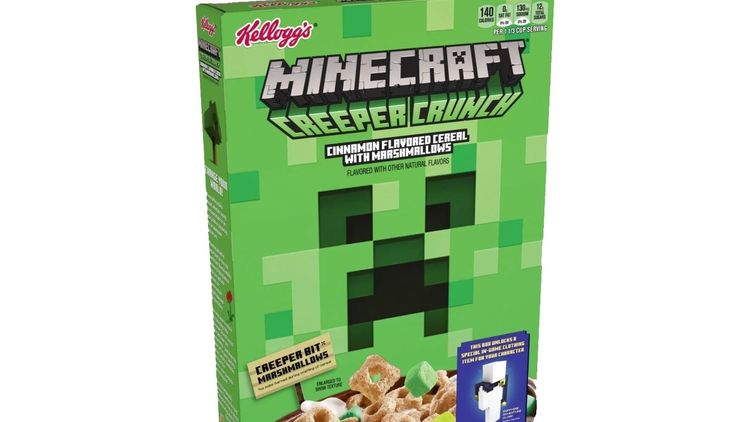 Afbeeldingen van Kellogg's brengt Minecraft ontbijtgranen uit