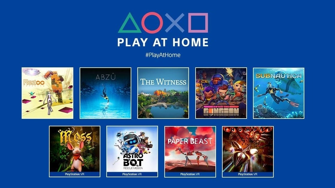 Imagen para Sony regalará 10 juegos con Play At Home en primavera