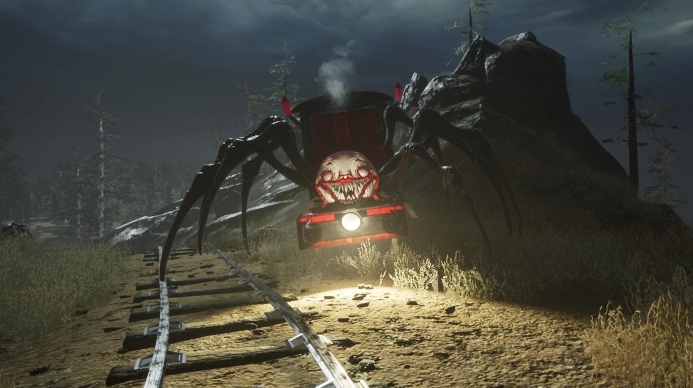 Image for Choo-Choo Charles is a horror game in which you fight an evil spider train named Charles with an old train of your own