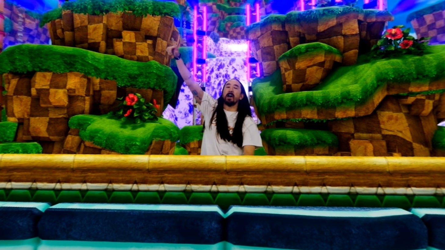 Image for DJ Steve Aoki played a disappointing virtual concert for Sonic's 30th anniversary