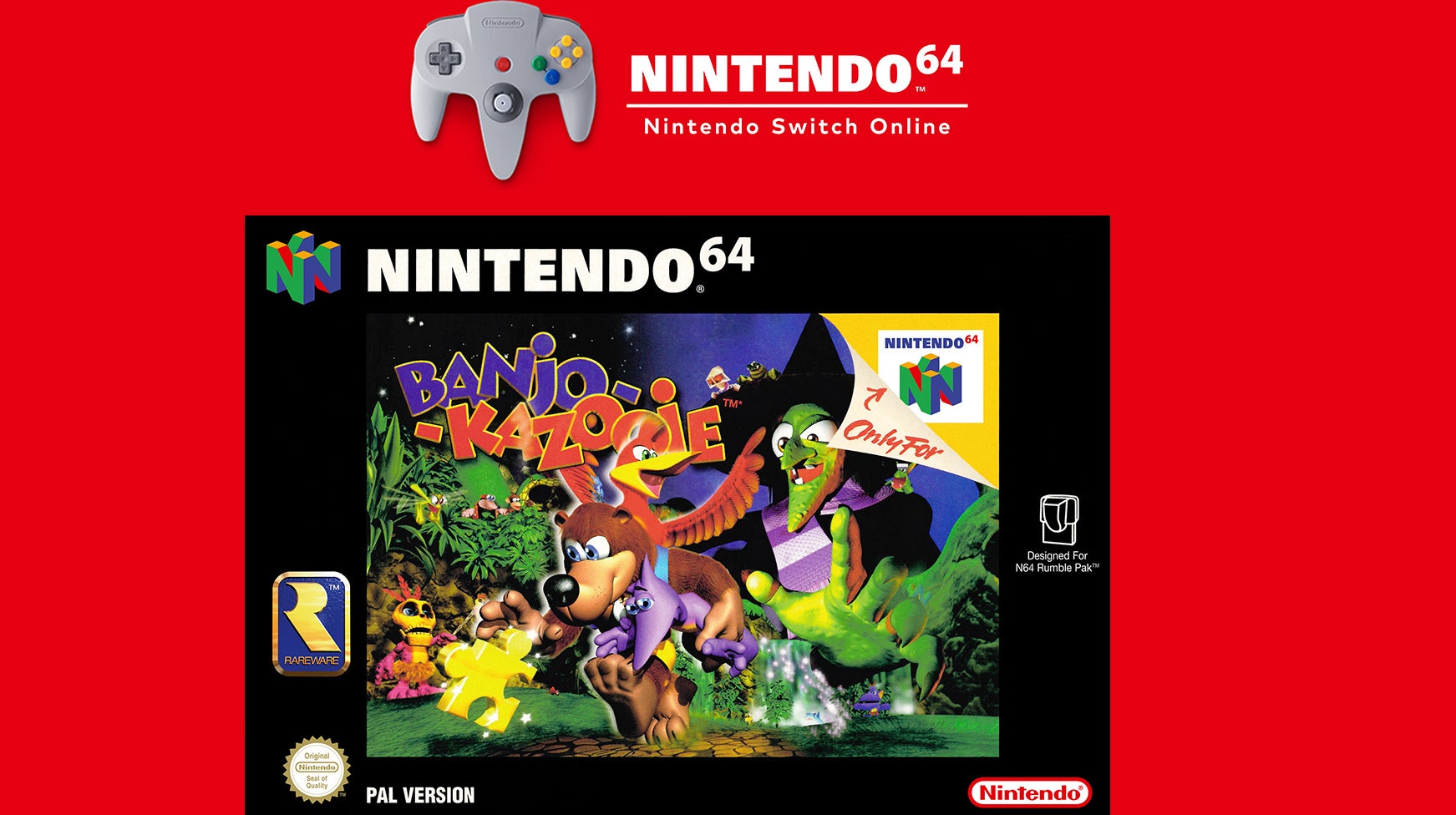 Imagen para Banjo Kazooie llega al Expansion Pack del servicio online de Nintendo