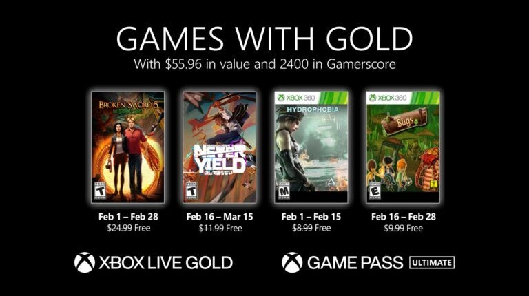 Imagen para Anunciados los juegos de Xbox Live Gold de febrero