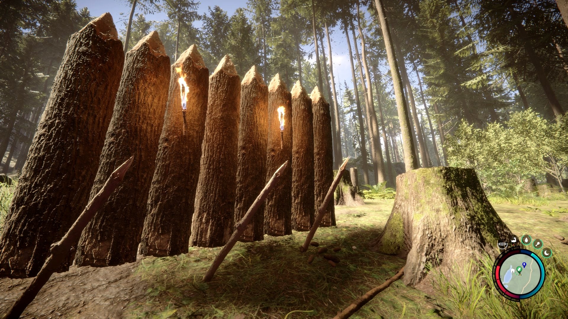 Obrazki dla Sons of the Forest - obrona bazy: palisady, zasieki
