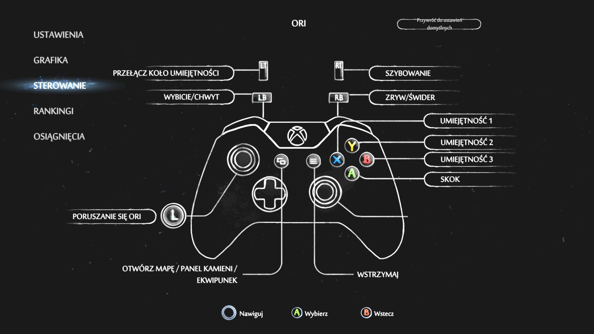Obrazki dla Ori and the Will of the Wisps - sterowanie Xbox One