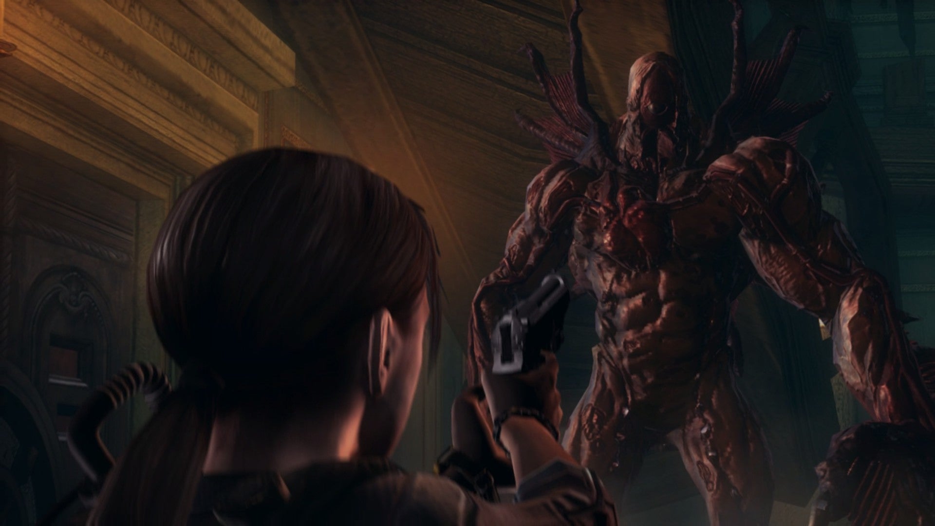 Resident Evil Revelations Final Boss Fight Against Norman The Ultimate Abyss Eurogamer Net Resident Evil Revelations Final Boss Fight Against Norman The Ultimate Abyss Eurogamer Net