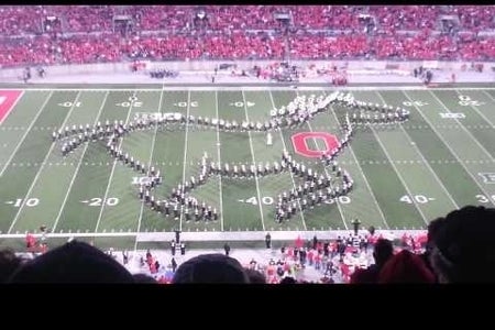Image for Incredible marching band performance at American football match celebrates video games