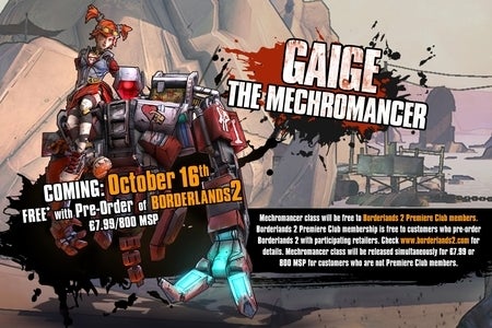 Image for Borderlands 2 Mechromancer class releases today