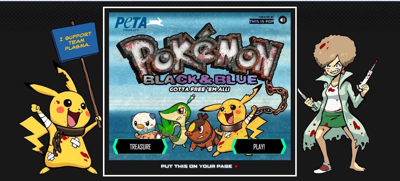 Imagen para PETA condena la crueldad de Pokémon Black & White 2