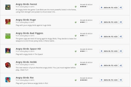 Image for Bad Piggies Chrome app is phony, installs adware