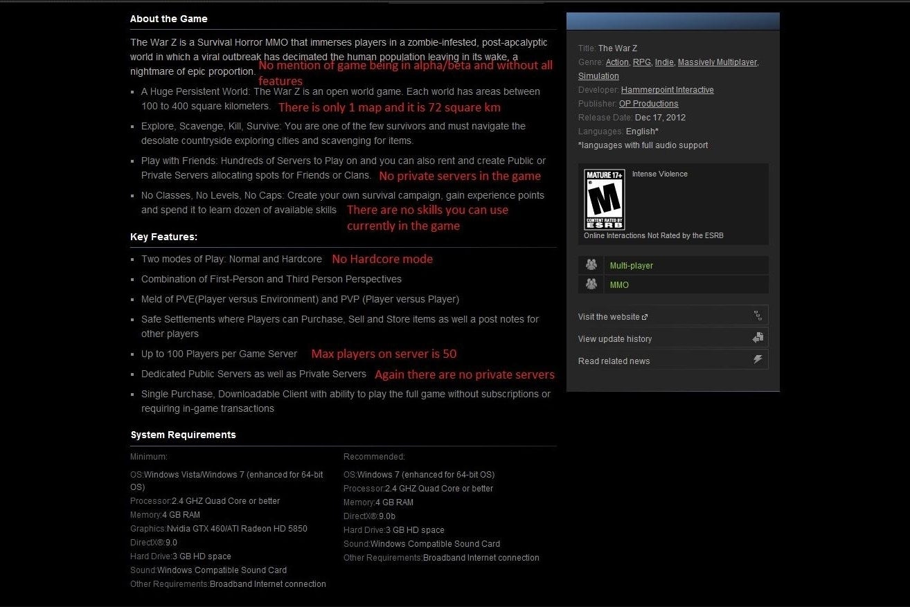 Image for The War Z dev apologises to gamers who "misread" Steam page, hits out at "extreme DayZ fanboys"