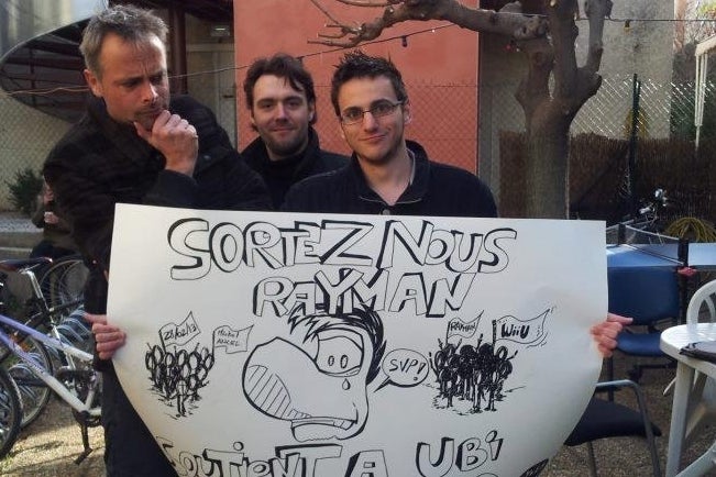 Image for Michel Ancel and Rayman dev team photoed in protest at Ubisoft's decision to delay Rayman Legends