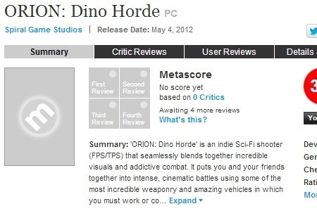 Image for Orion: Dino Horde dev hits back at allegations of Metacritic manipulation