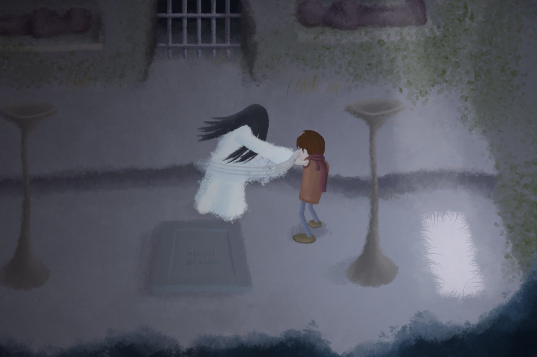 Lost Spirits of Kael is a haunting hand-painted game about being lost in  the woods 