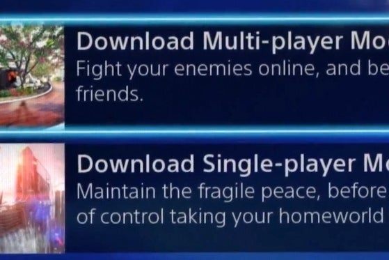 Image for PS4 Store asks if you'd like to download multiplayer or single-player first
