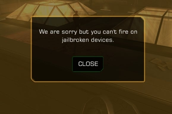 Image for Deus Ex: The Fall disables guns on jailbroken devices