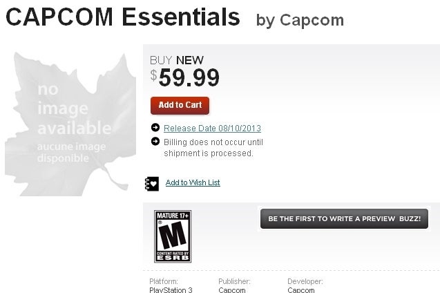 Imagem para Capcom Essentials aparece em loja online