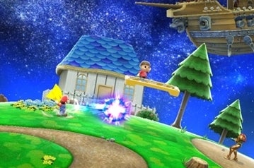 Obrazki dla Bijatyki Smash Bros. Wii U i 3DS z areną inspirowaną platformowym Mario Galaxy