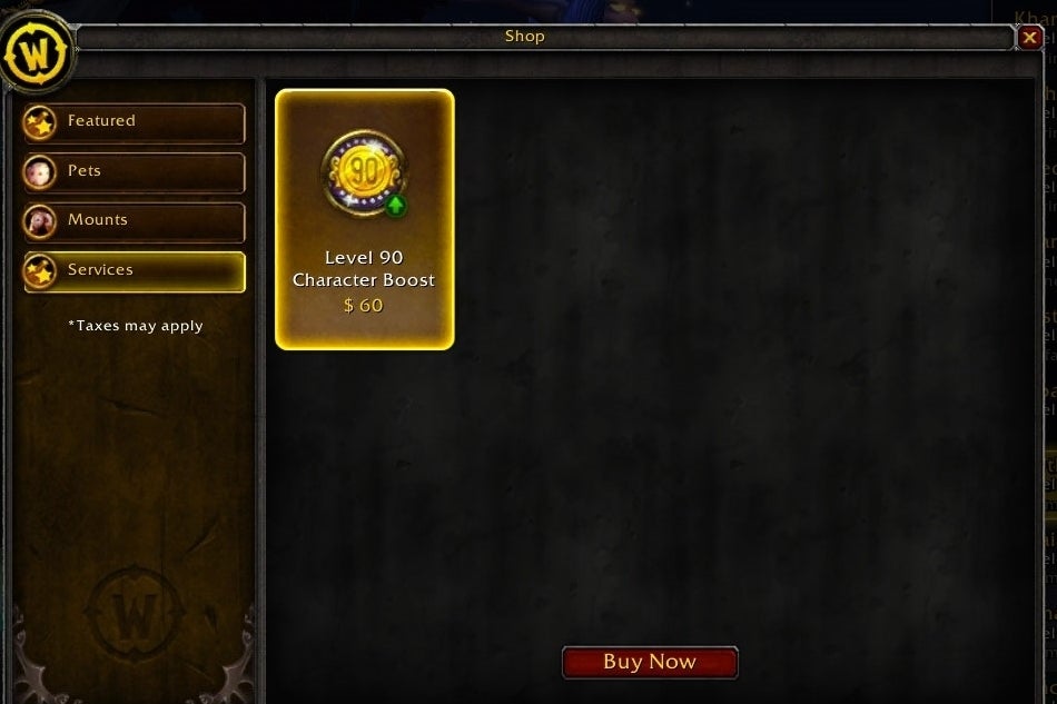Image for Blizzard explains $60 cost of World of Warcraft level 90 character boost