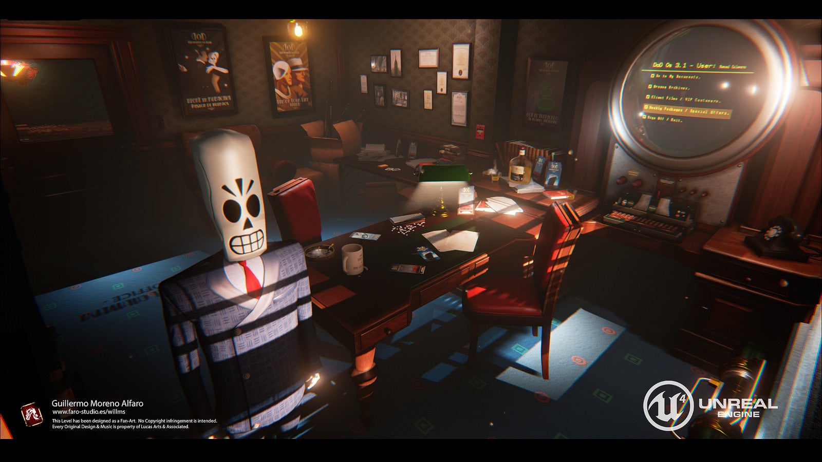 Obrazki dla Departament Śmierci z Grim Fandango w wersji Unreal Engine 4