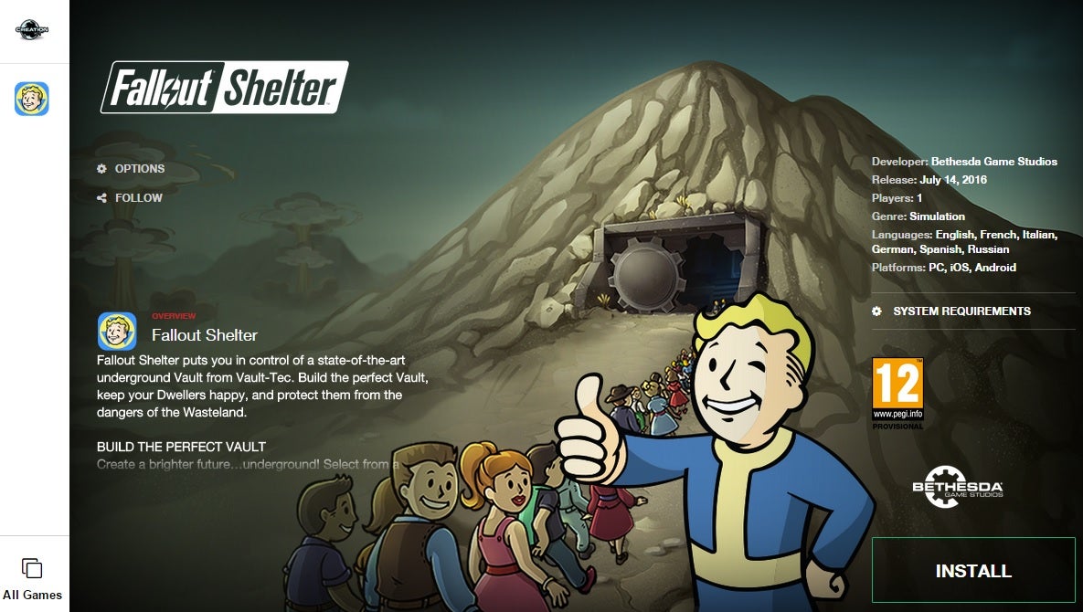 Fallout Shelter out now on PC, here's how to download it | Eurogamer.net