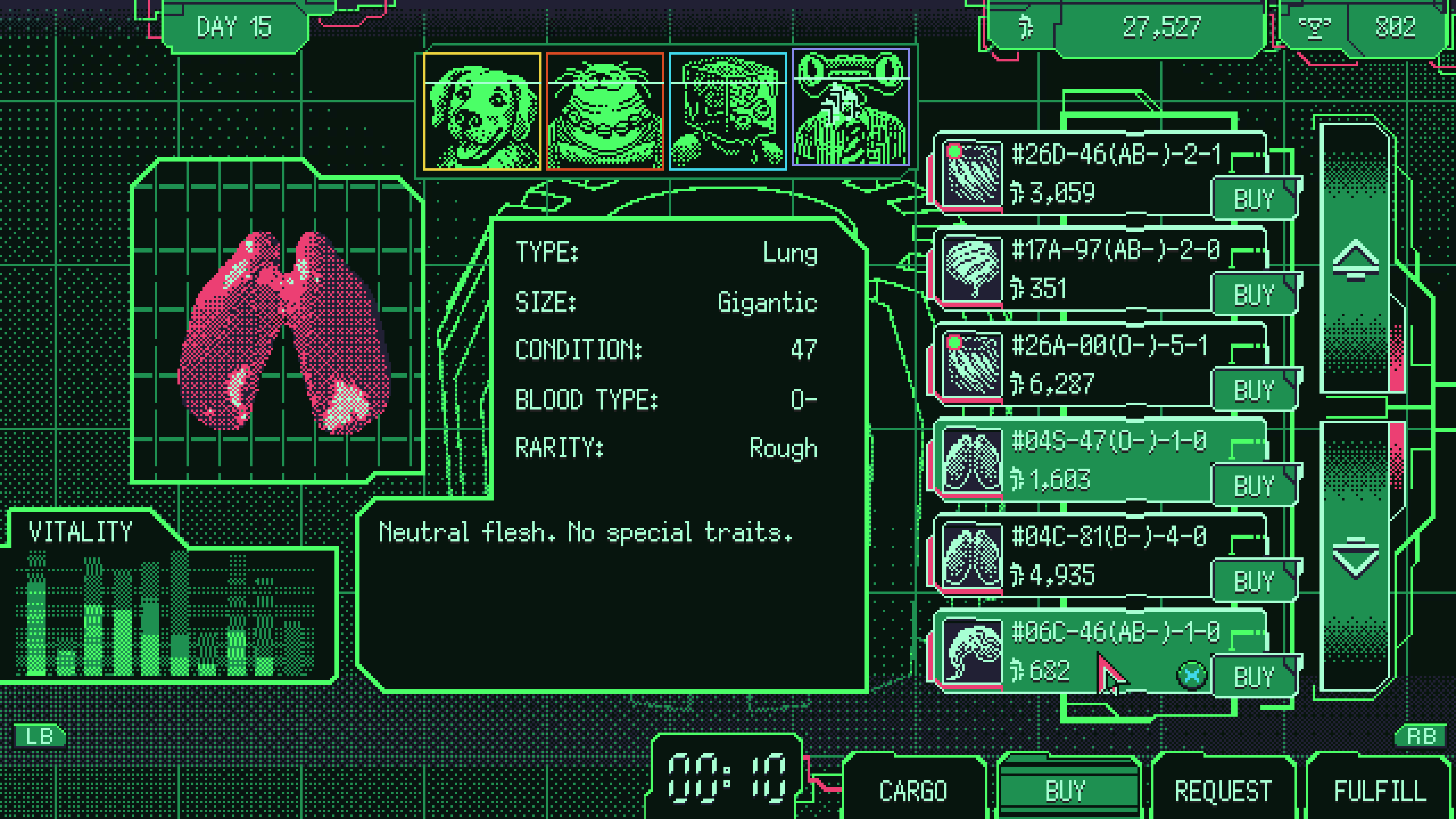 Space Warlord Organ Trading Simulator review   body horror is just good business - 23