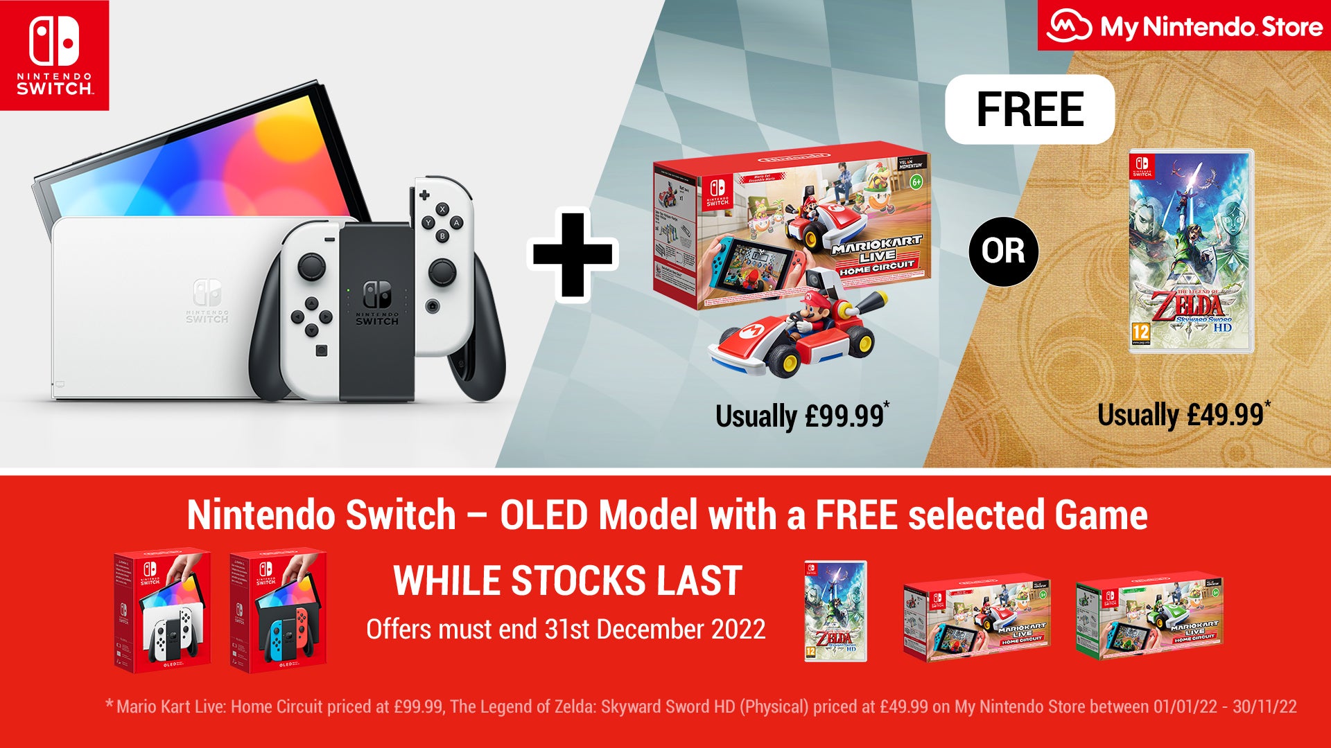 This Nintendo Switch OLED deal lets you get either Mario Kart Live or Zelda Skyward Sword for free - 43
