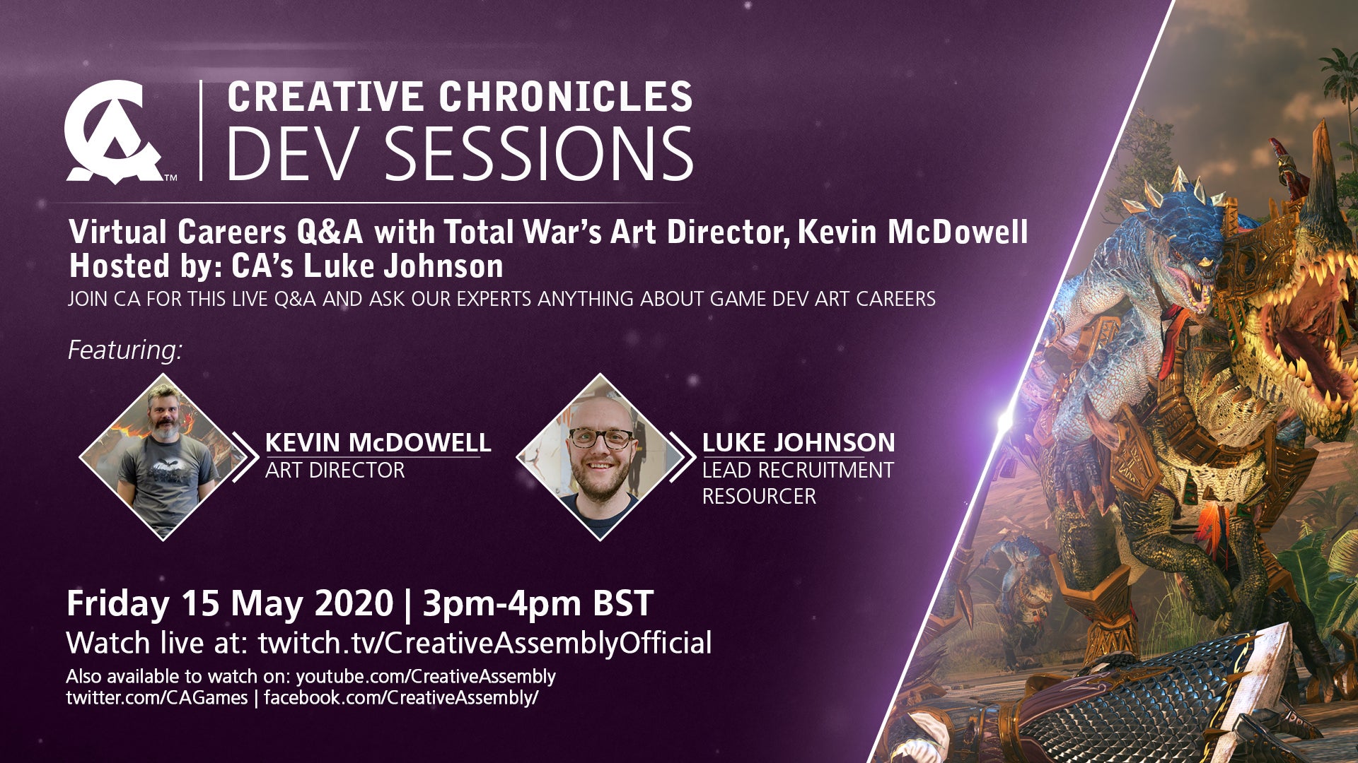Image for Get your art career questions answered in a live Q&A with Creative Assembly today