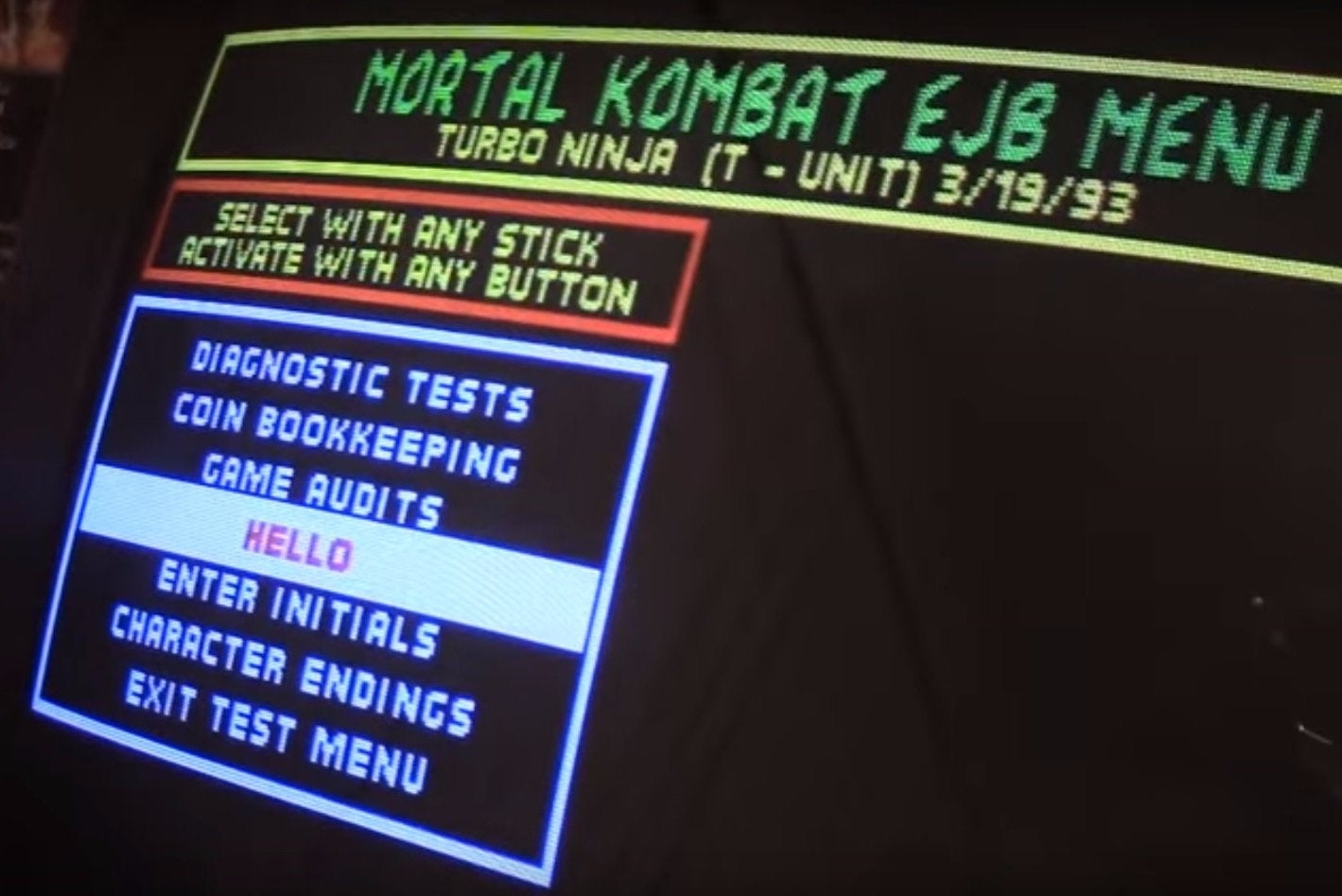 Image for Over 20 years later, Mortal Kombat's secret Ed Boon menus uncovered