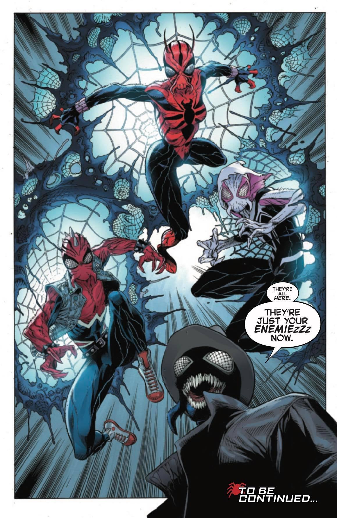 Spider-Man Noir and his special friends (art by Mark Bagley)