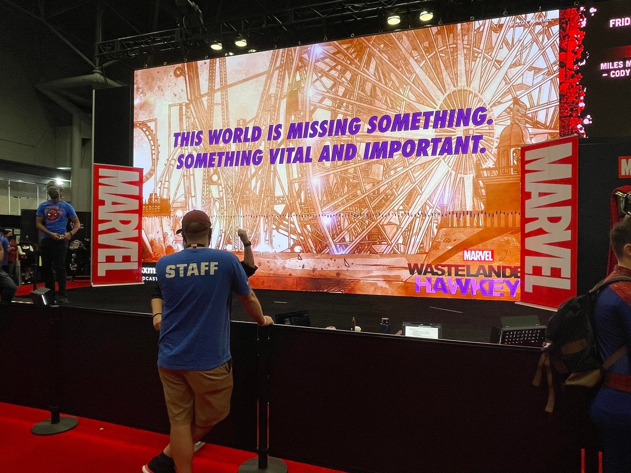 Marvel booth main stage