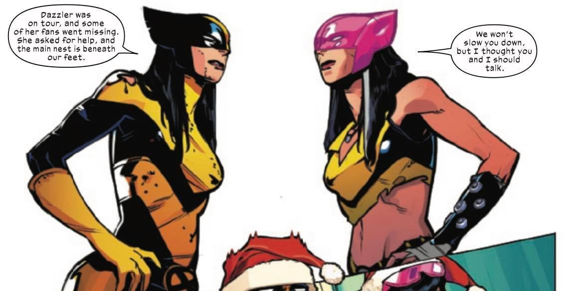 Wolverine confronts her clone (X-Men #18)