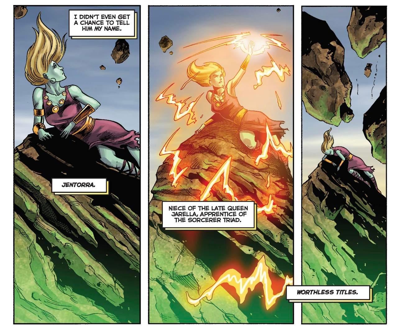 Jentorra fights for her life (Realm of Kings: Son of Hulk #1)