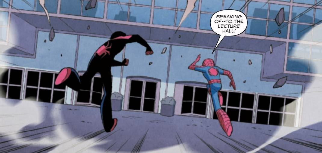 Spider-Men race towards the Javits Center